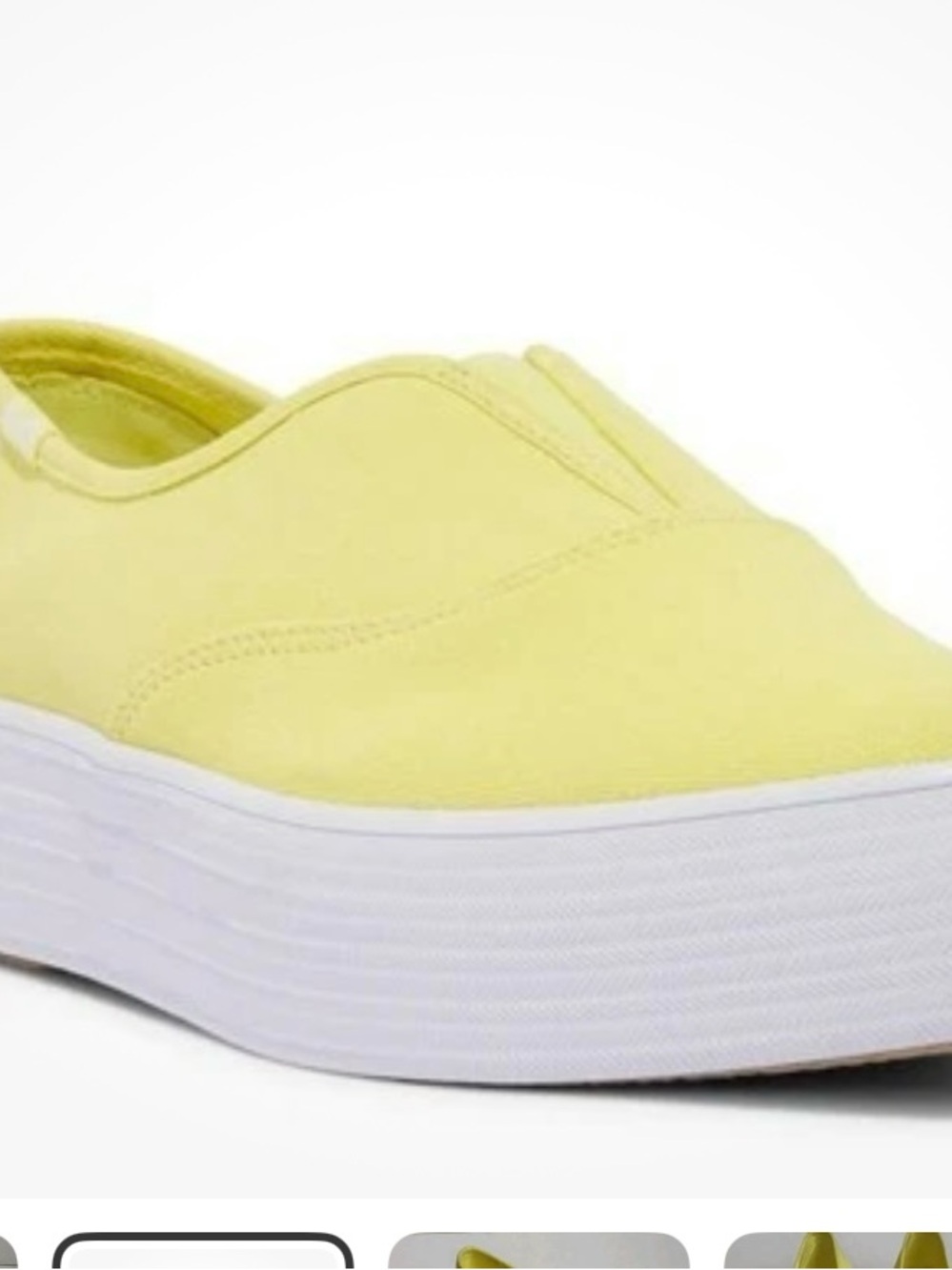 Keds Yellow Platform Slip-On Sneakers